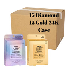 *(Case 30pc Mix) Pedi in a Box Steps - 24K Gold + Noble Diamond