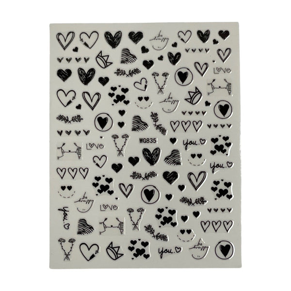 Nail Sticker Valentines - WG835