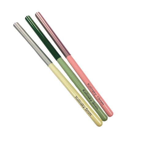 Nail Art Brush Set Kolinsky - 3pc