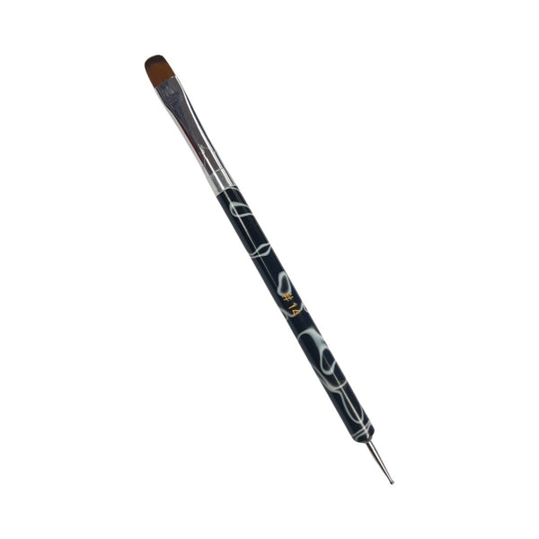French Brush #14 w/ Dotting Tool (Black)