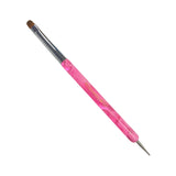 Kolinsky French Brush #10 w/ Dotting Tool (Pink)