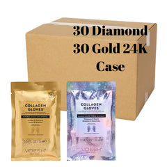 *Box Mix Collagen Gloves Noble Diamond & Gold 24k  - 60pc