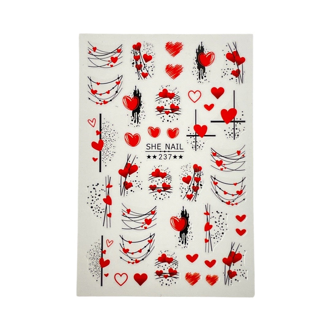 Valentine Art - Nail Sticker- 237
