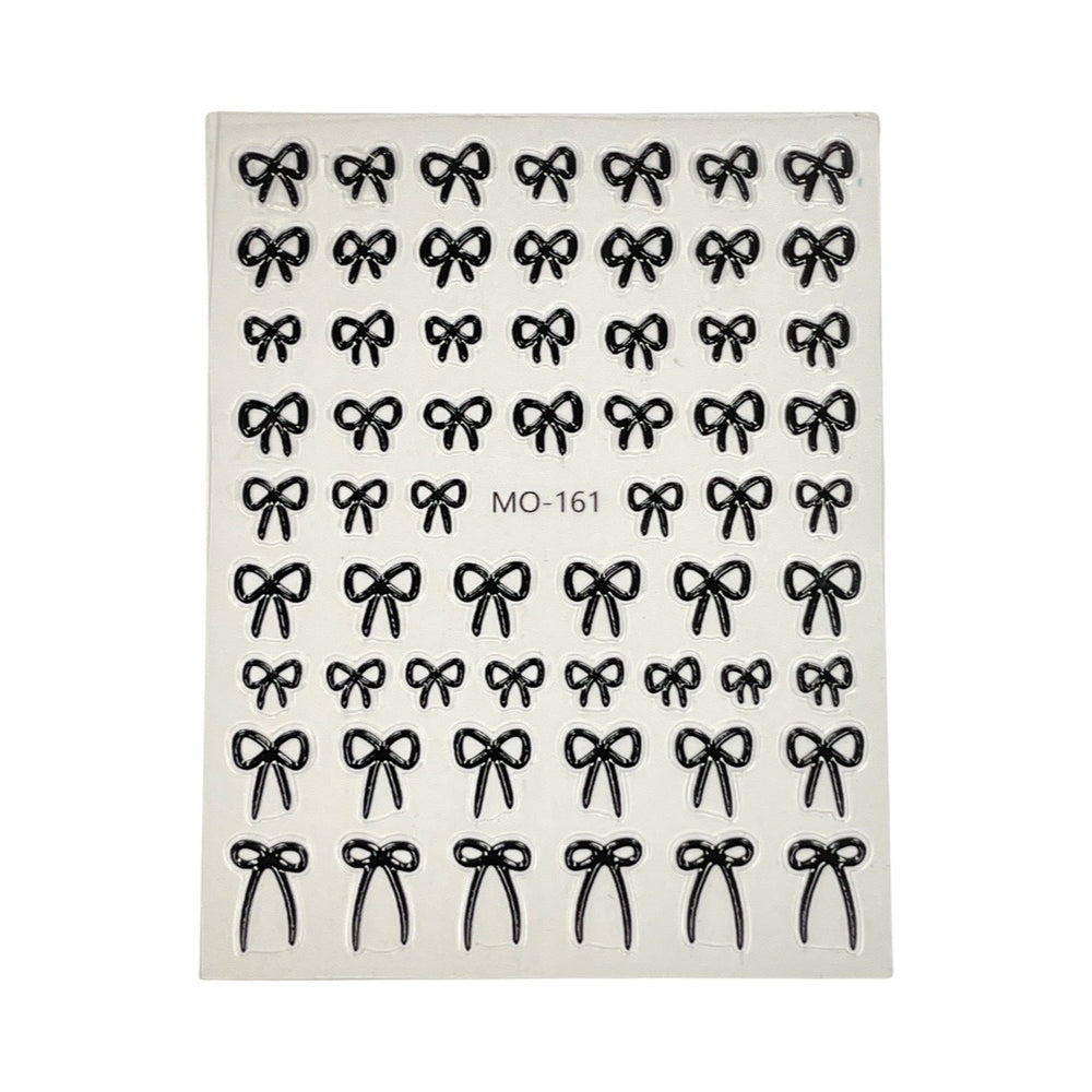 Black Bows - Nail Sticker- MO-161
