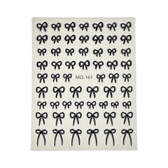 Black Bows - Nail Sticker- MO-161