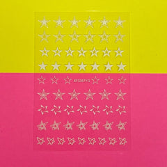 White Star Nail Sticker -XF3357YG