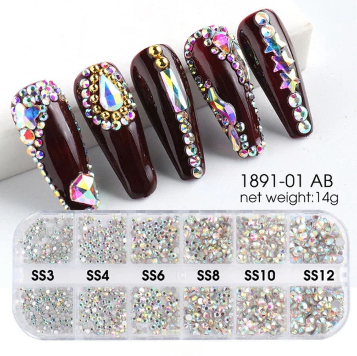 Rhinestone Set - AB - 6 Sizes