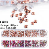 Rhinestone Set - Copper & Dark AB - 6 Sizes