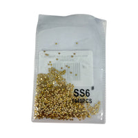 Gold Rhinestone  1440 Pcs  (SS6)