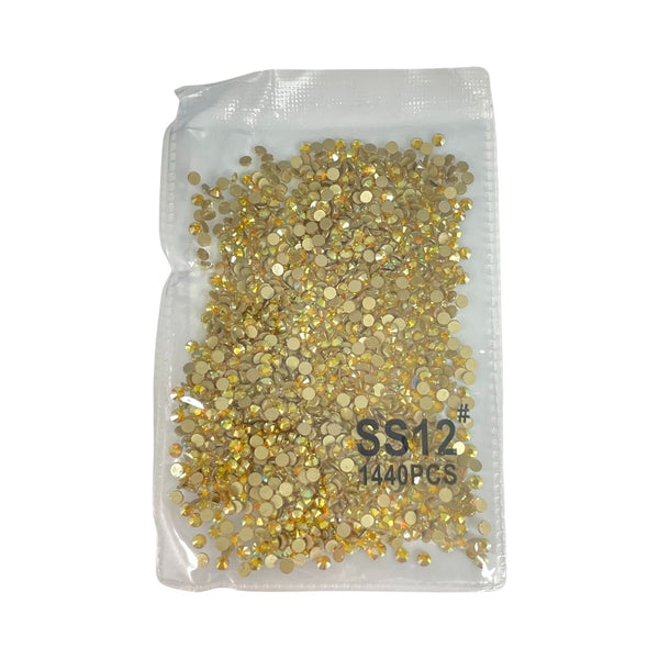 Gold Rhinestone  1440 Pcs  (SS12)