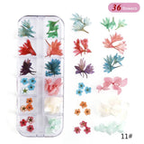 Natural Flowers Nail Decorations