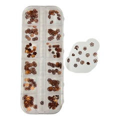 Sequin Flowers Copper Color - 12 Styles