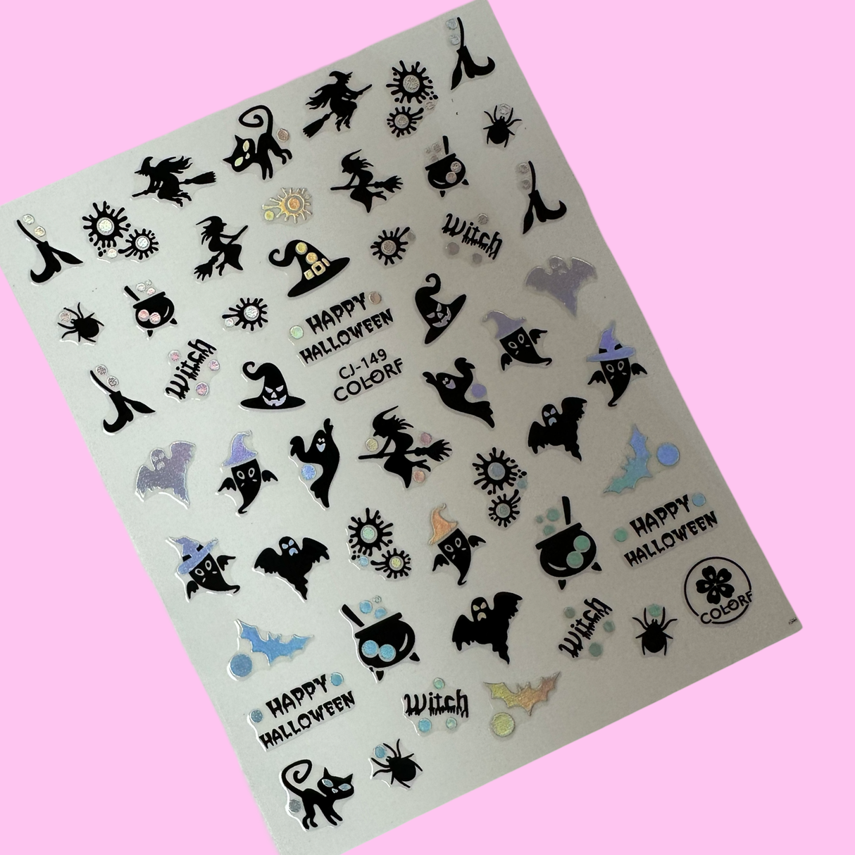 Halloween Nail Sticker - Silver CJ-149