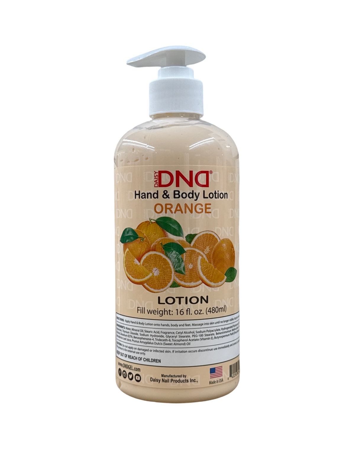 DND Hand & Body Lotion Orange 16oz - w/Pump