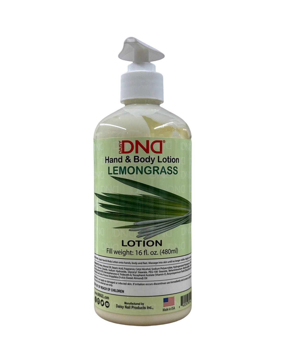 DND Hand & Body Lotion Lemongrass  16oz - w/Pump