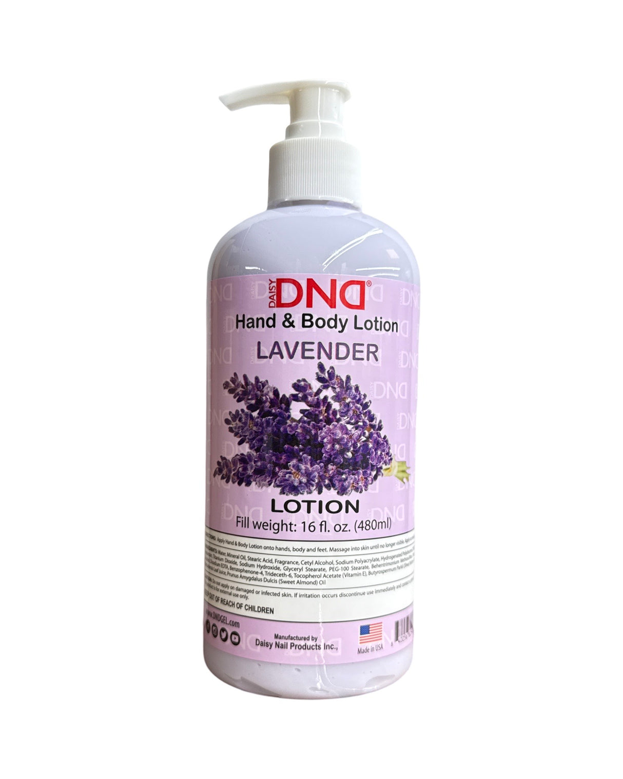 DND Hand & Body Lotion Lavender 16oz - w/Pump