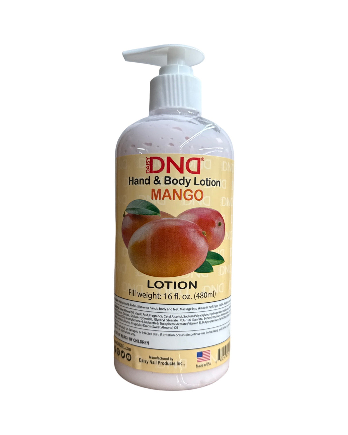 DND Hand & Body Lotion Mango  16oz - w/Pump