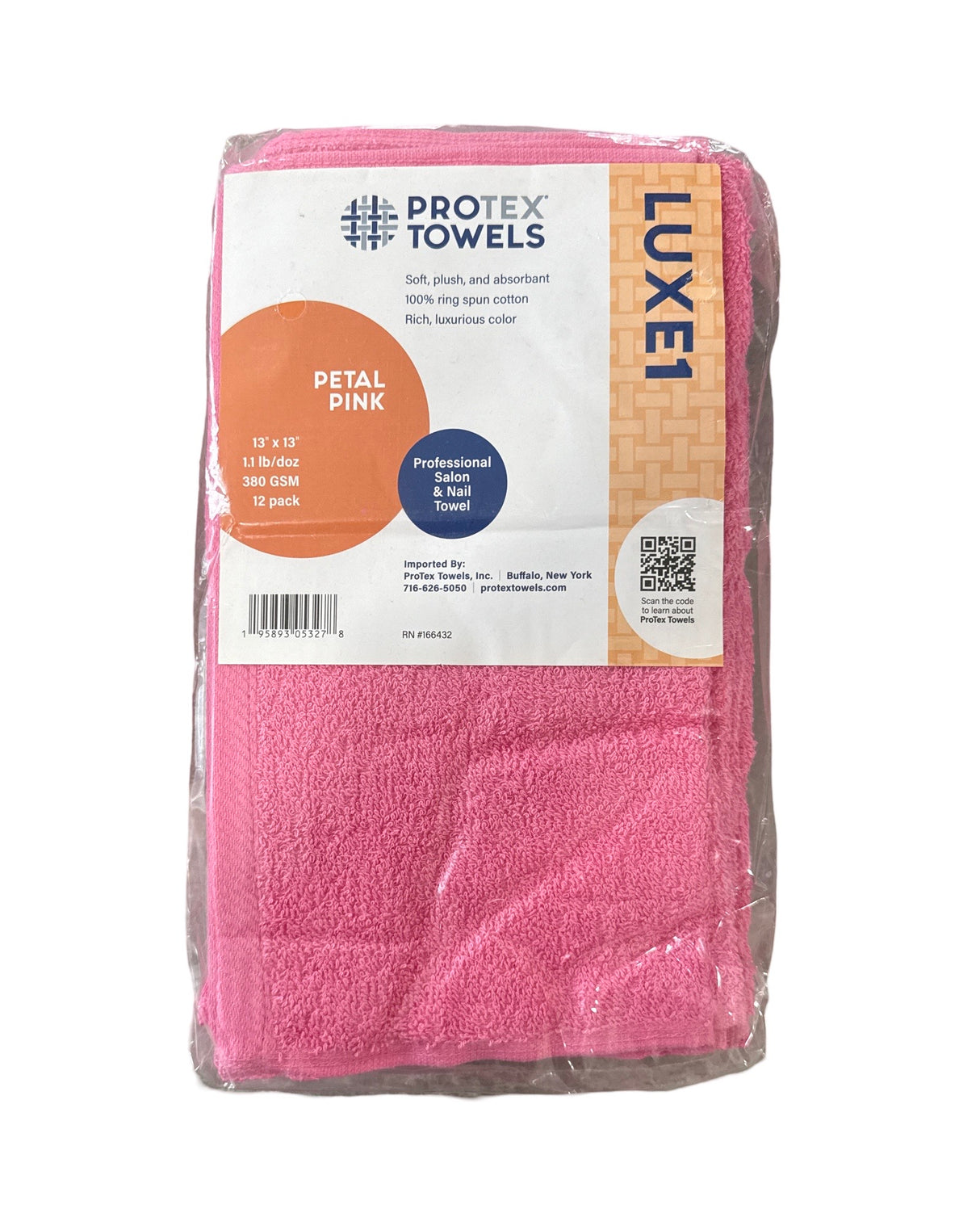 *(12 Pk) Luxe 1 Towel 13x13 - Pink Petal