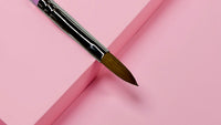 Crimped Purple Marble Brush #8 - 50% Kolinsky 50% Synthetic