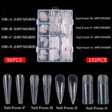 24 Pcs Silicone Gel Pad Trasparent  French Matte  Dual Form