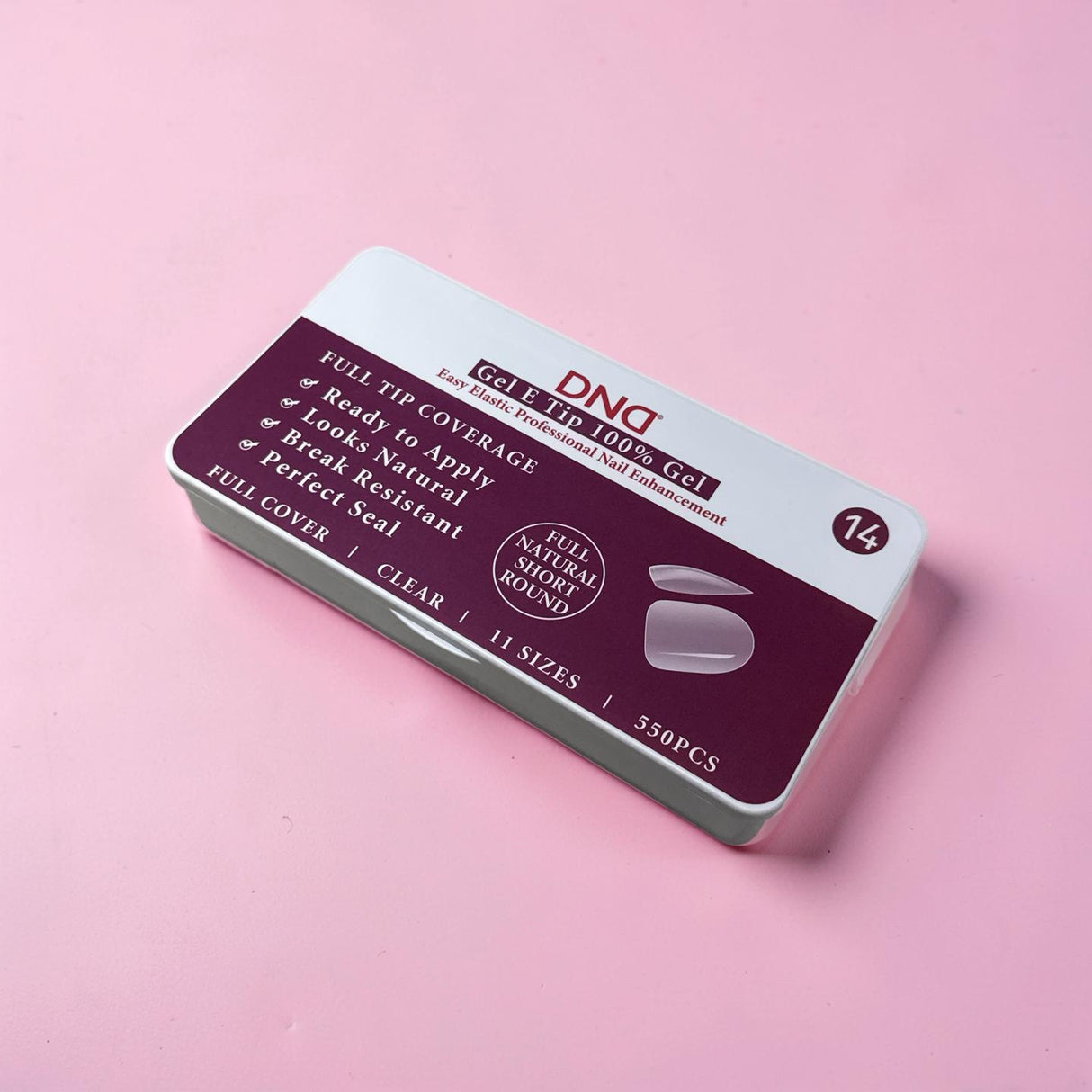 Full Natural Short Round  #14 | Soft Gel Tips 11Sizes - 550PC