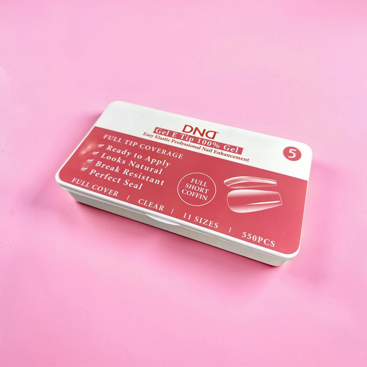 Full Short Coffin  #5 | Soft Gel Tips - 550PC