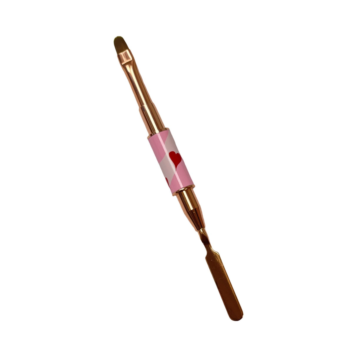 Double Head Gel - Polygel  Brush + Spatula (Hearts)