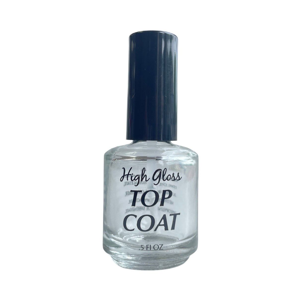 Top Coat Clear Empty Bottle - 0.5 Fl oz - Includes Cap & Brush