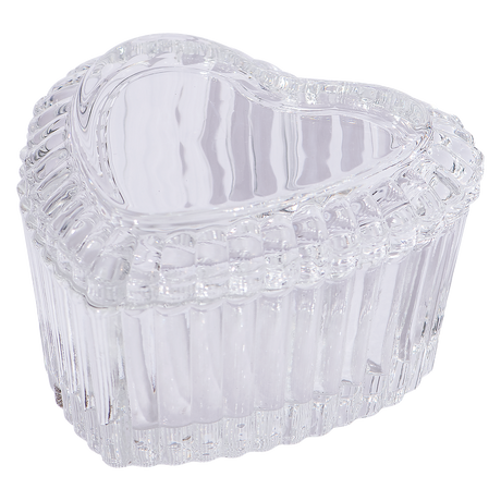 Heart-Shaped Glass Jar with Lid