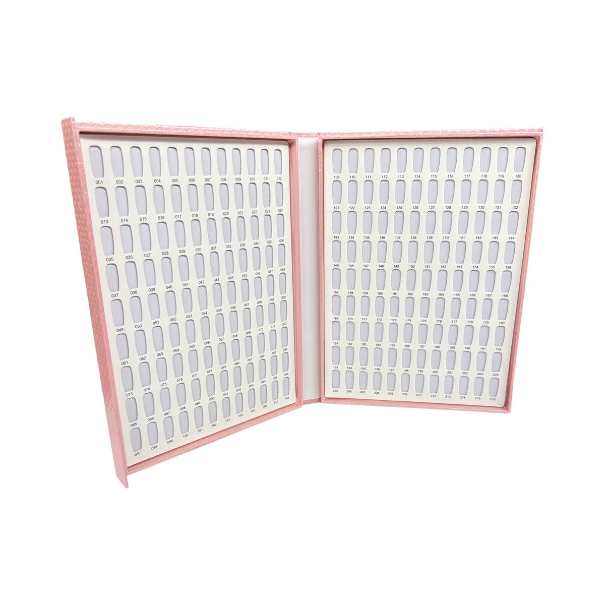 216 pc. Pink Nail Polish Color Chart Box