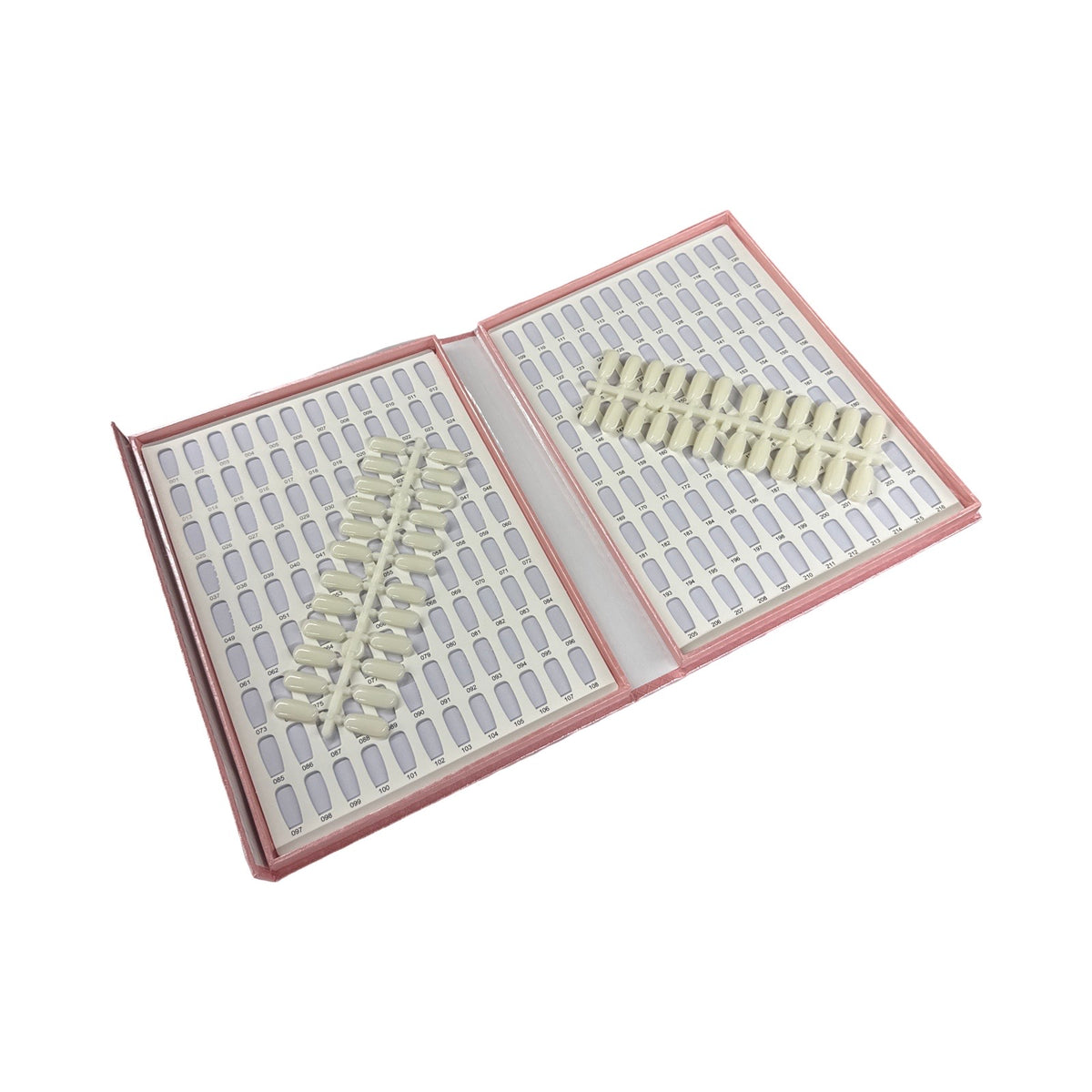 216 pc. Pink Nail Polish Color Chart Box