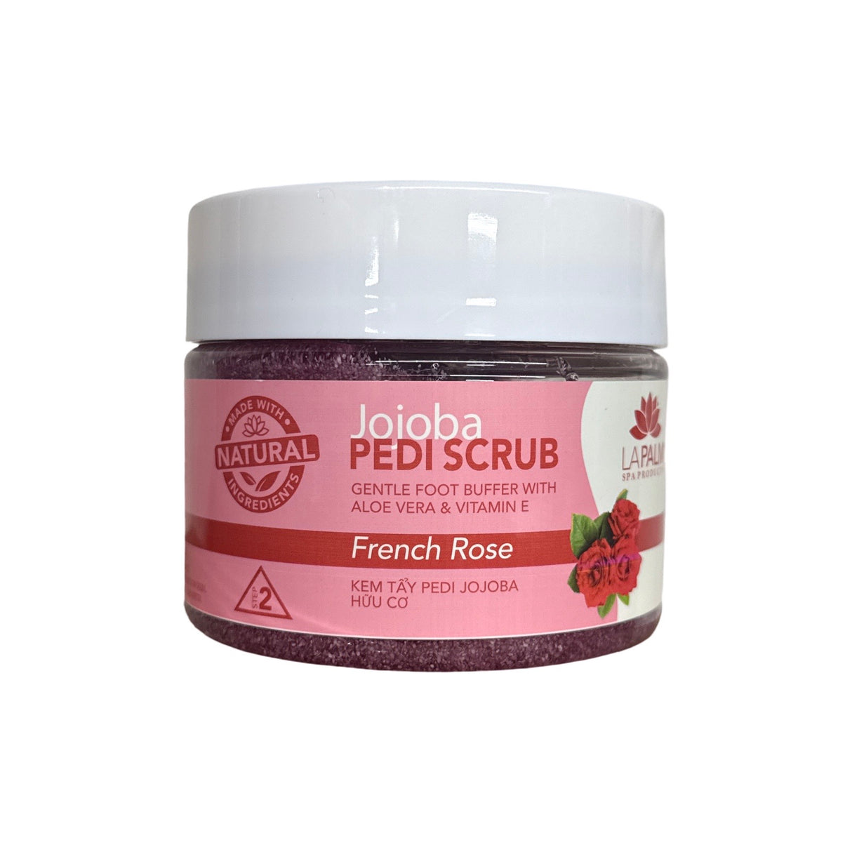 Jojoba Pedi Scrub Gel 12oz - French Rose