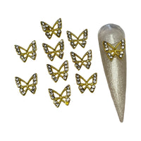 Gold  Butterfly Nail Charms #4 - 10PC
