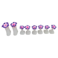Silicone Toe Separators - 8pc Purple Flower