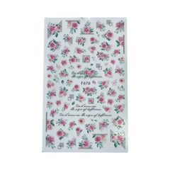 Pink Roses Stickers - F676