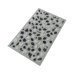 Black & White Autumn Leaves Stickers - F660