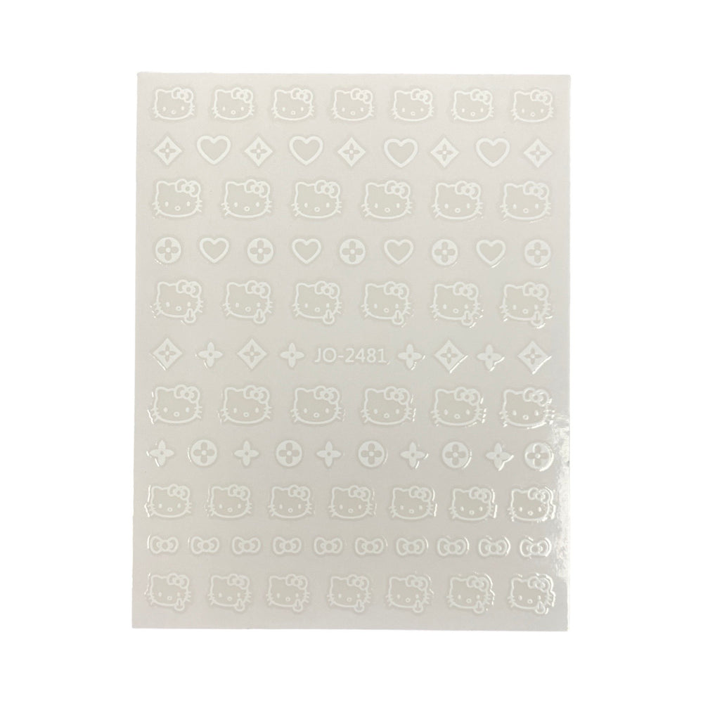 White Hello Kitty Sticker - JO-2481