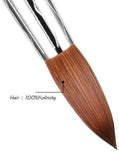 NotPolish Kolinsky Brush #16 - Aluminum Handle