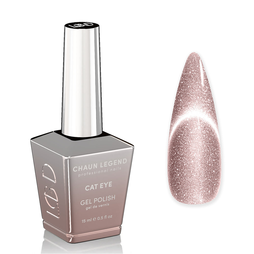 Chaun Legend Blush Crystals Cat Eye Gel Polish - LGCE11
