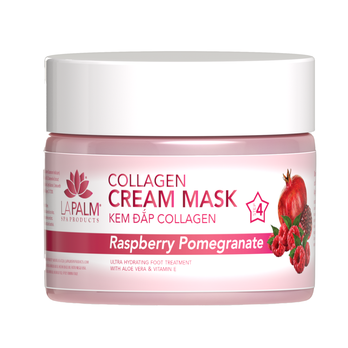 Collagen Cream Mask 12oz - Raspberry Pomegranate – Lunali Nail Supply