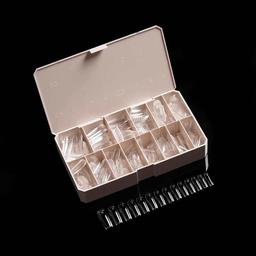 PRO-X Soft Gel Nail Tips 04 - Natural Square Long - 14 Sizes | 600pc