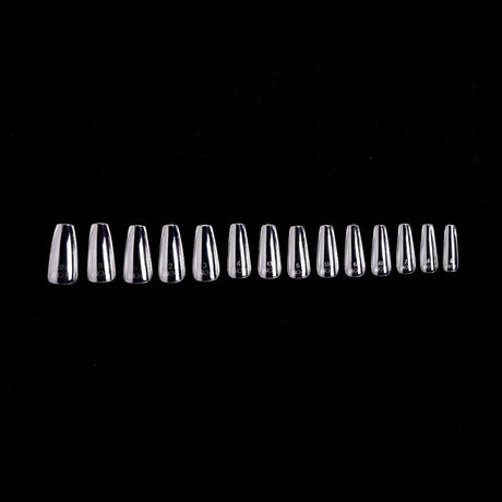 PRO-X Soft Gel Nail Tips 14 - Natural Coffin Medium - 14 Sizes | 600pc