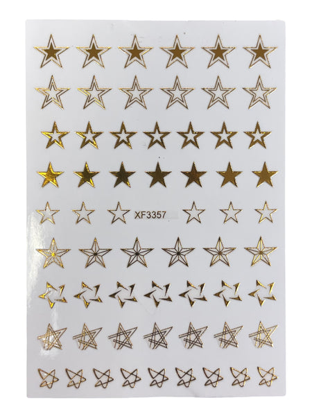 Gold Star Nail Sticker -XF3357