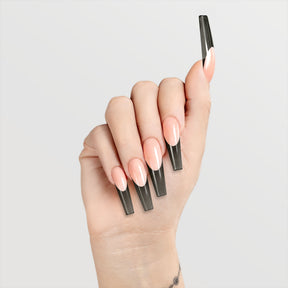 Chaun Legend Midnight Mezcal LGG12 jelly gel polish on hands