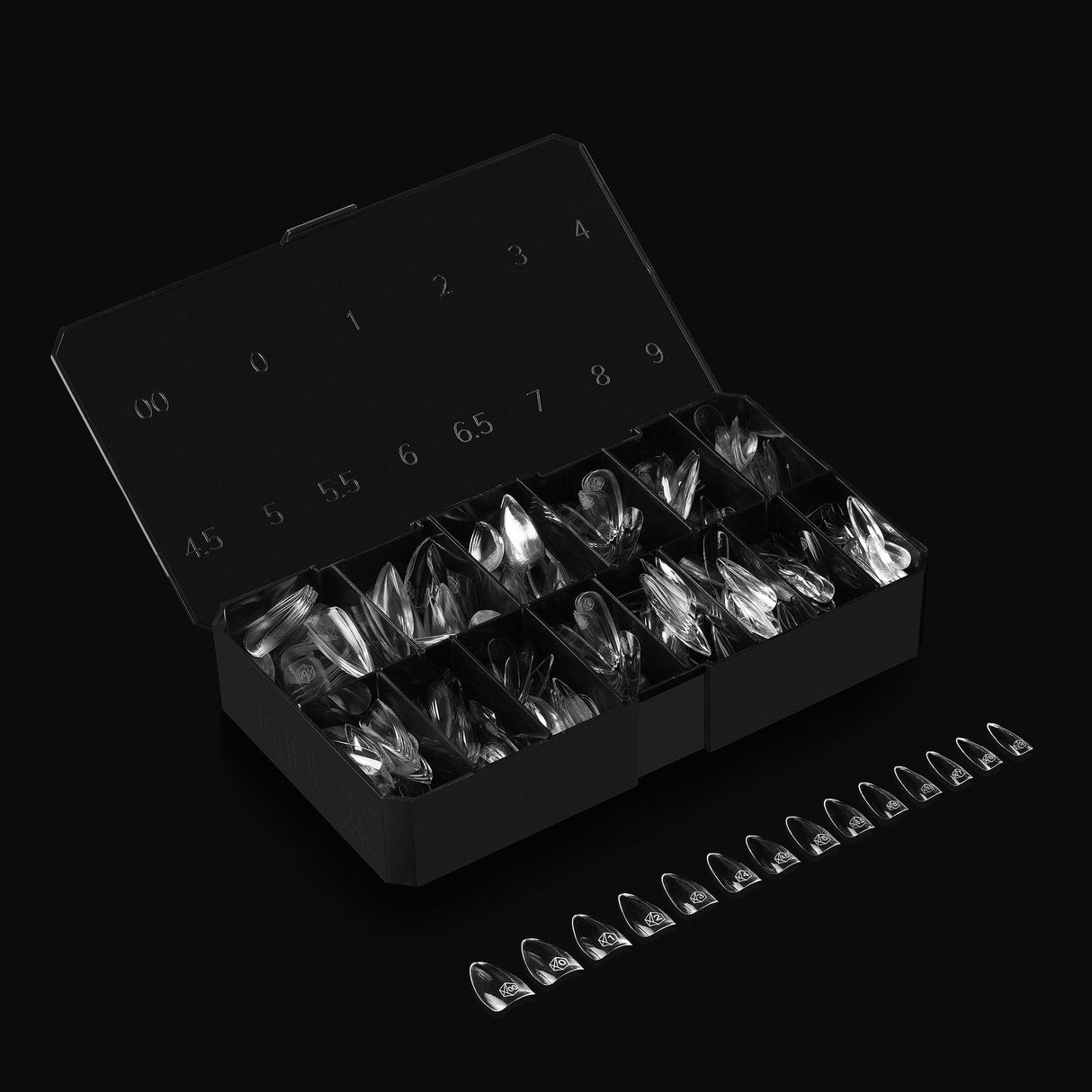 Gel-X Natural Stiletto Short 2.0 Box of Tips 14 Sizes