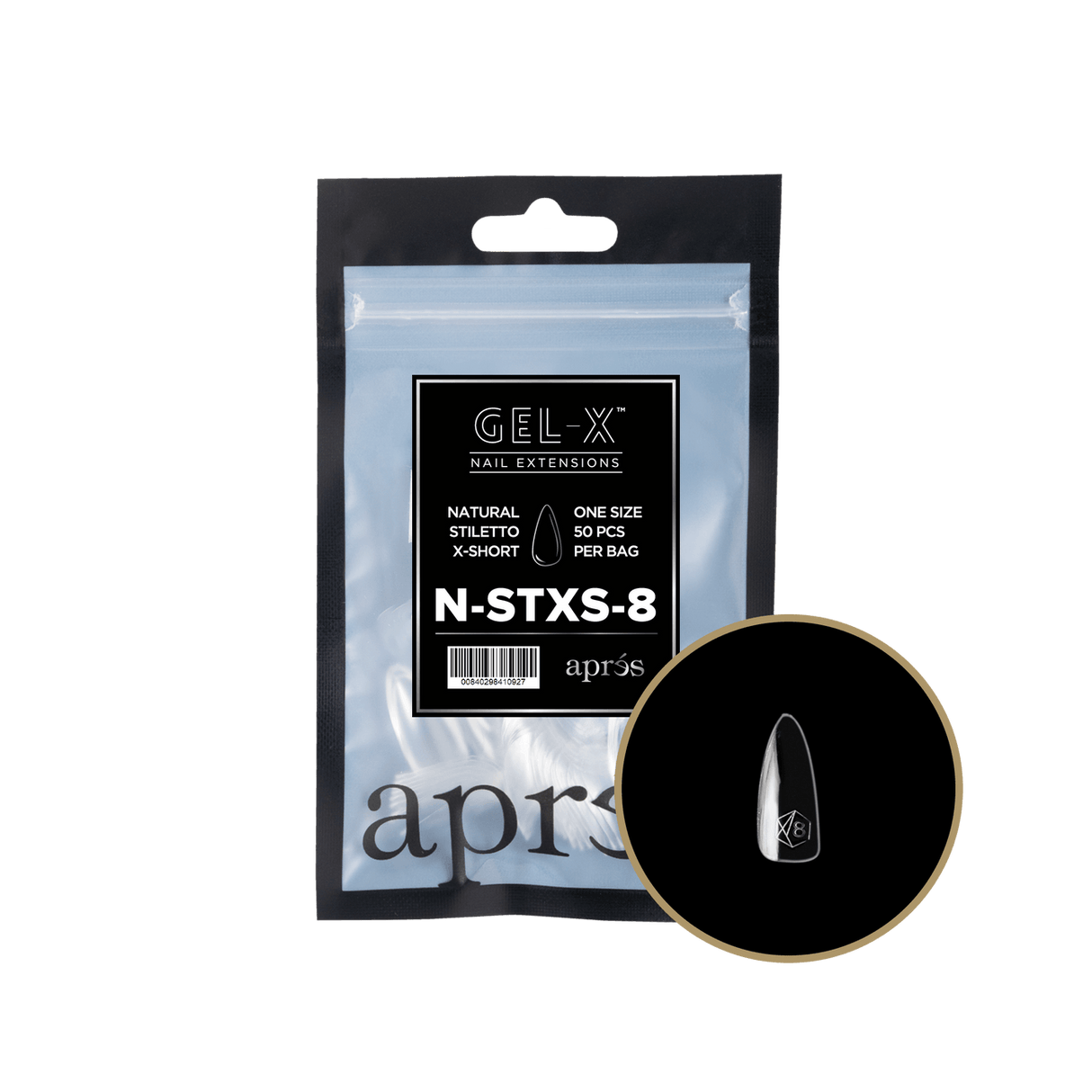 Gel-X Natural Stiletto Extra Short 2.0 Refill Bag