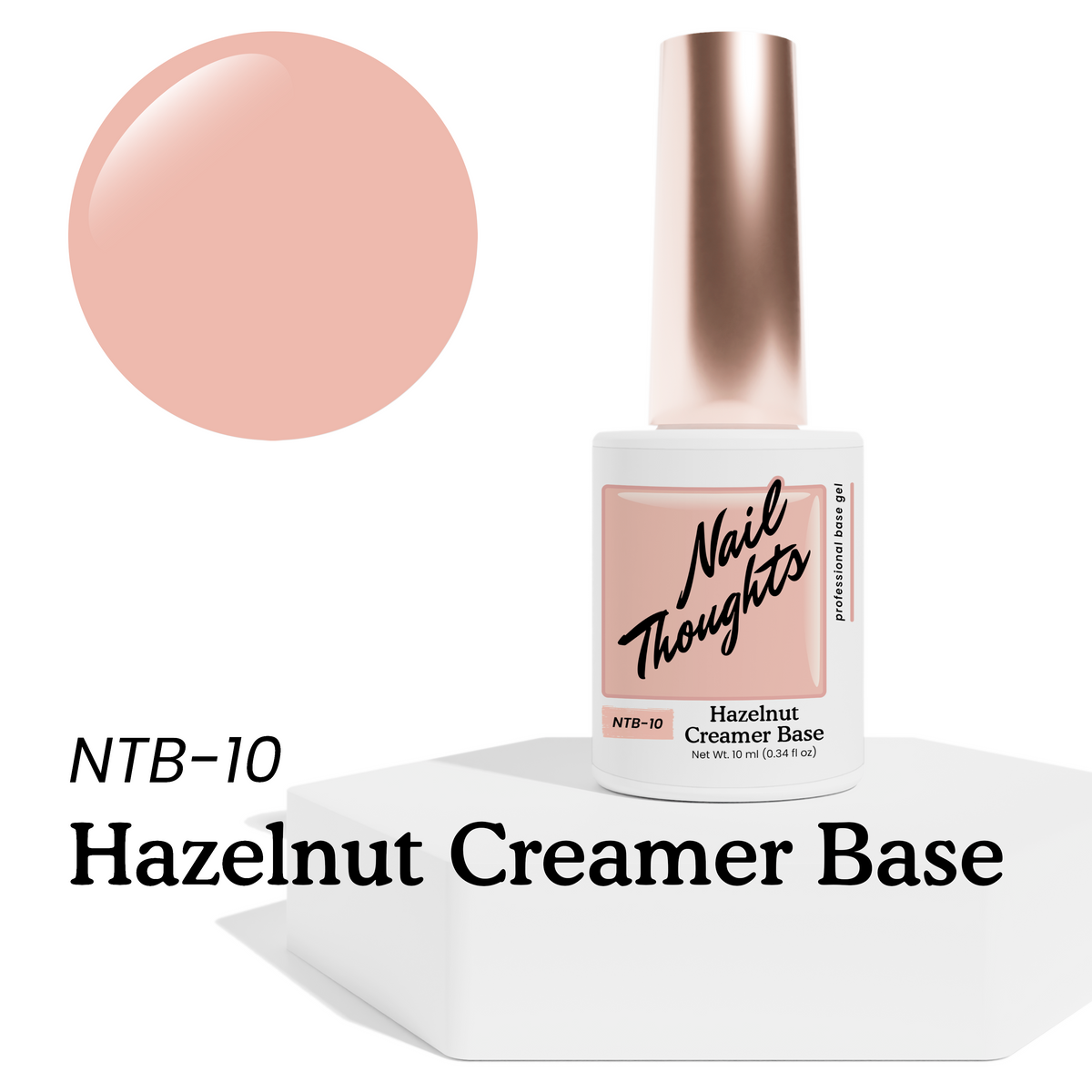 NTB-10 Hazelnut Creamer Base Gel 10ml - Nail Thoughts
