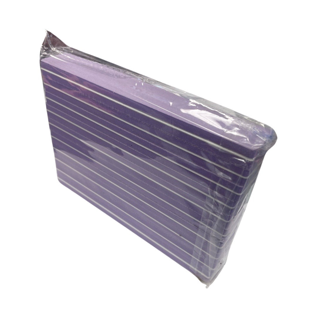 *PK 10 Square Sponge Nail File 100/150 - Purple