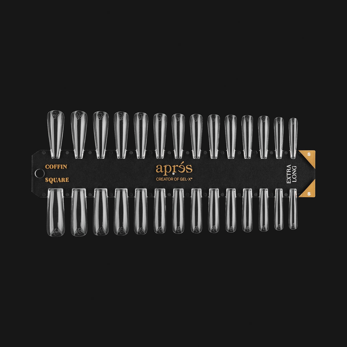 Gel-X Tip Swatch: Sculpted Coffin/Square Extra Long