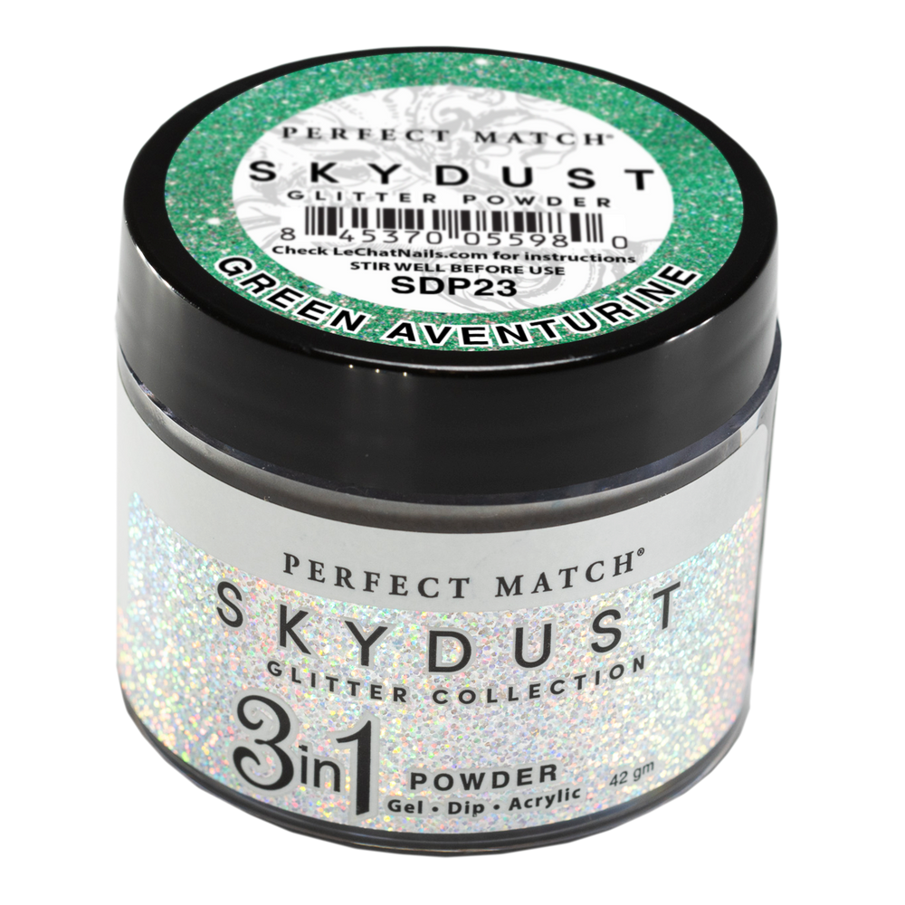 SDP23 Green Adventurine - Sky Dust Glitter 3in1 Powder